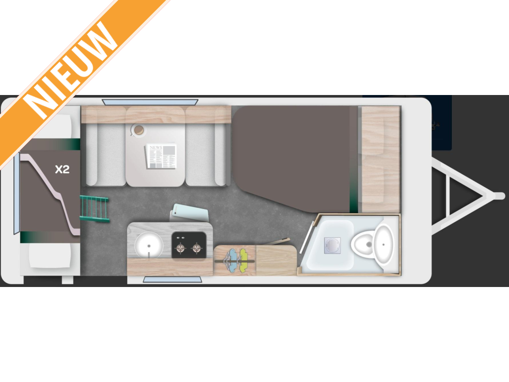Caravelair Sport Line 476 MODEL 2026, STAPELBED