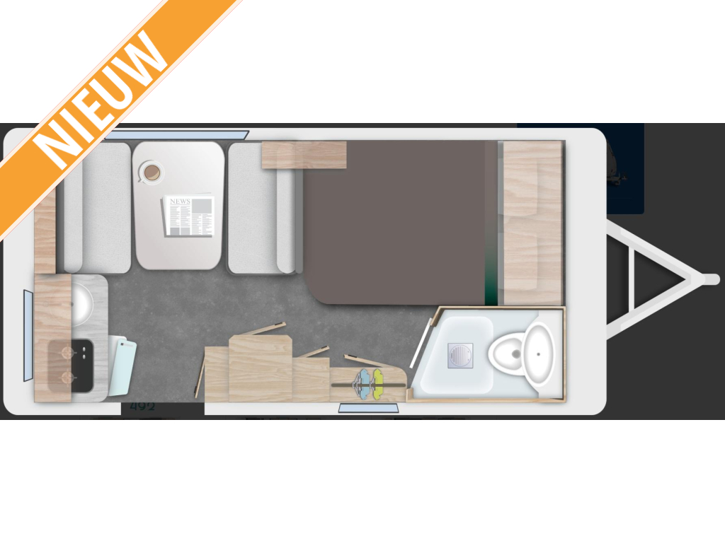 Caravelair Sport Line 410 MODEL 2026, VAST BED