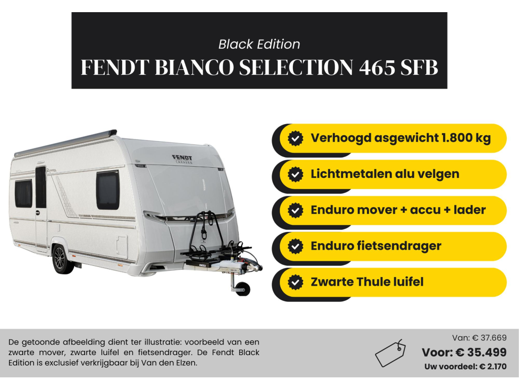Fendt Bianco Selection 465 SFB Black Edition Actiepakket