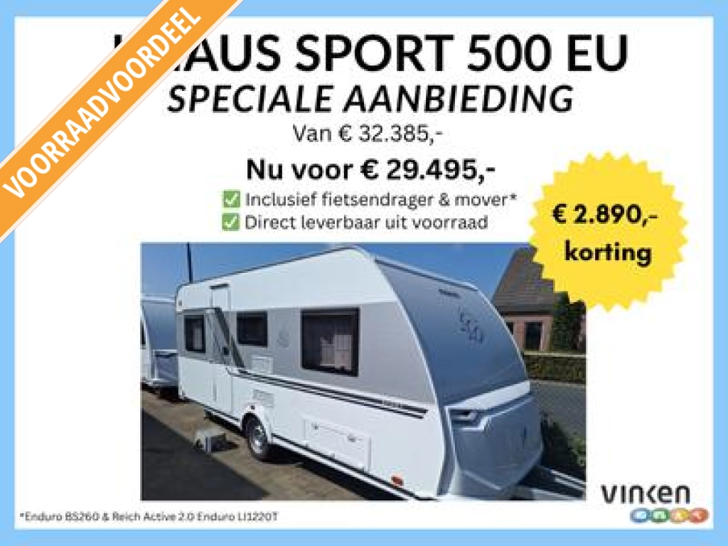 Knaus Sport 500 EU INCL MOVER EN FIETSDRAGER