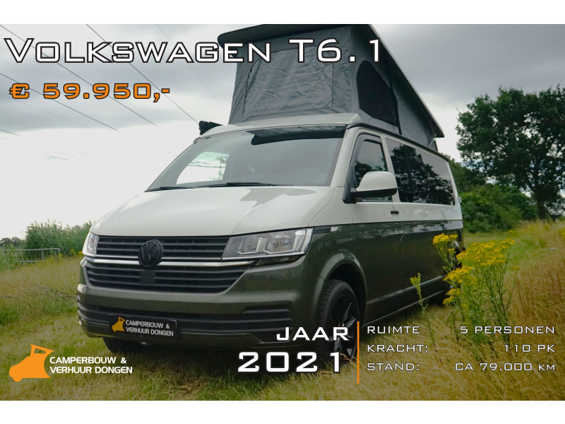 Volkswagen Transporter T6.1  5-persoons Camper bj 2021
