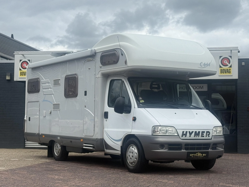 Hymer C 644 dwarsbed+bovenbed