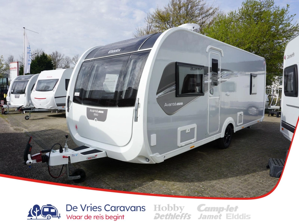 Elddis Avante Apex  Queensbed ,panorama-raam