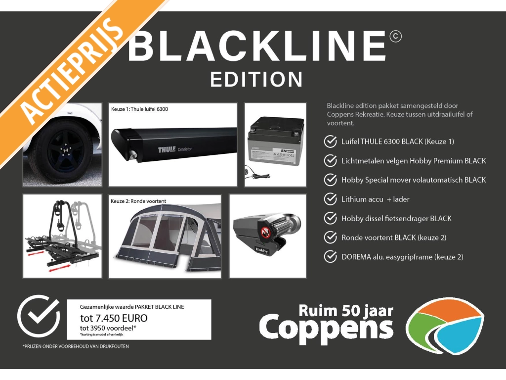 Hobby De Luxe 460 SL 2026 BLACKLINE ACTIE!!!