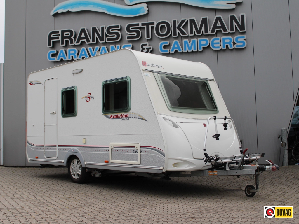 Sterckeman Evolution Comfort 420 CP Voortent Mover Fietsenrek