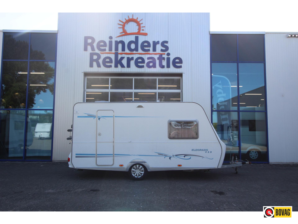 Caravelair Eldorado 420 Voortent, Fietsenrek,