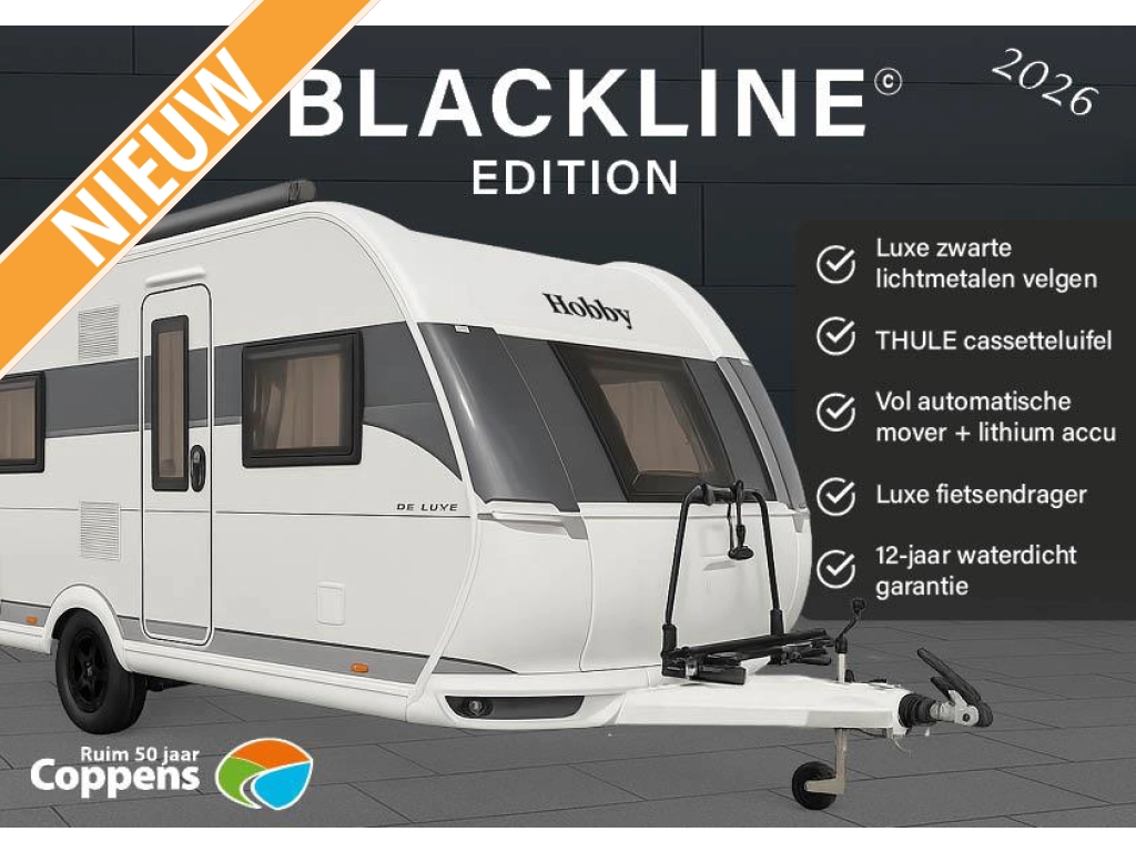 Hobby De Luxe 545 KMF 2026 BLACKLINE ACTIE!!!!