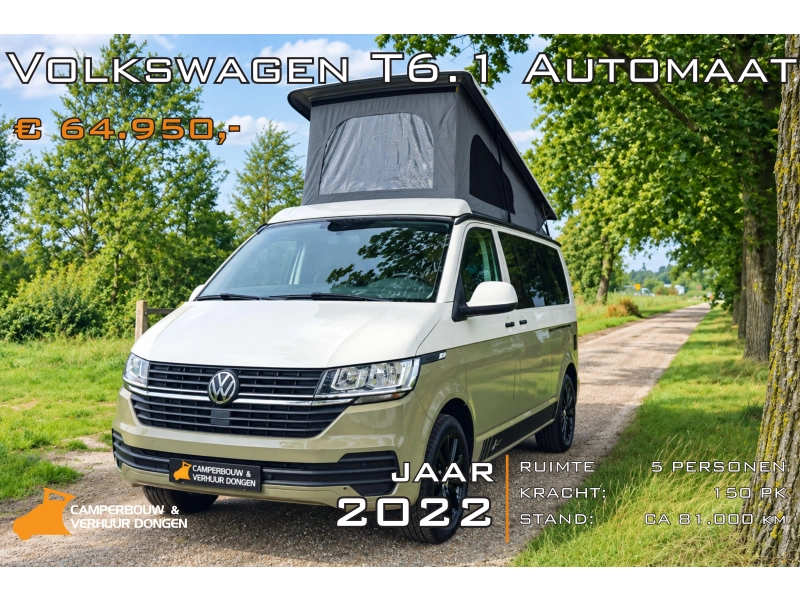 Volkswagen Transporter T6.1 Automaat 5 pers Camper