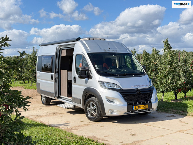 Globecar Globescout R (2 Win R) Busbiker / MAXXFAN / 4 SEIZOENEN BANDEN(ZGAN) / AANGEPASTE VERING ACHTER / MASSASCHAKELAAR
