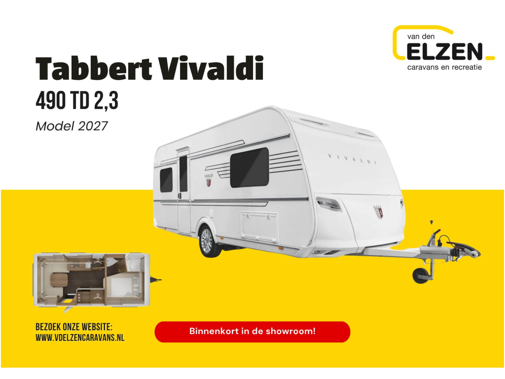 Tabbert Vivaldi 490 TD 2,3 GFK-dak - Model 2027